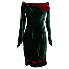 Junko Shimada Silk Velvet Dress