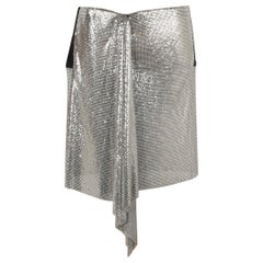 Versace Silvery Coat of Mail and Black Fabric Skirt, 2017