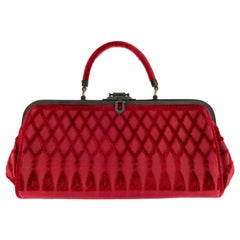 Vintage Roberta Di Camerino Red Velvet Bag