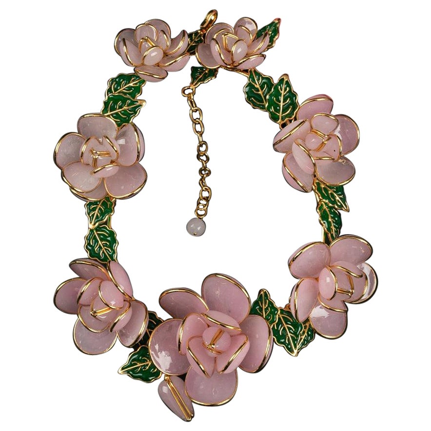Augustine Pink Glass Paste Necklace