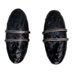 Yves Saint Laurent Blackened Metal Earrings