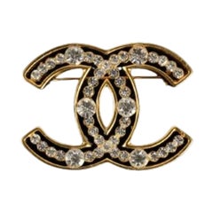 Chanel CC Brooch in Gold-Plated Metal, 2002