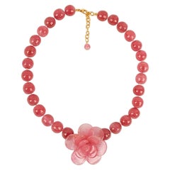 Augustine Pink Camellia Necklace