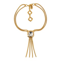 Vintage Yves Saint Laurent Gold-Plated Necklace, 1980s