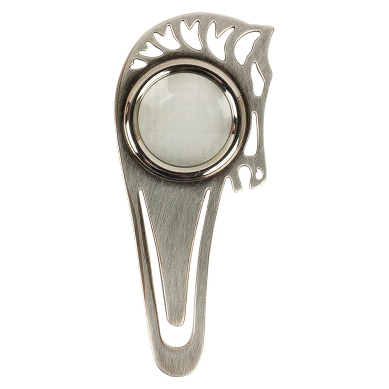 Hermès Mini Magnifying Glass in Silver-Plated Metal For Sale