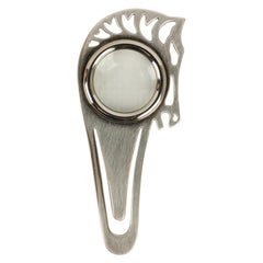Retro Hermès Mini Magnifying Glass in Silver-Plated Metal