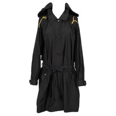 Sonia Rykiel Black Nylon Raincoat