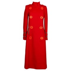 Manteau rouge en laine vierge JC de Castelbajac