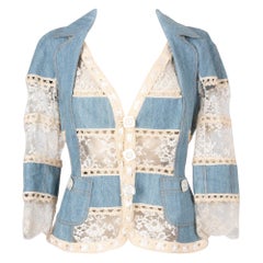 Dior Jacket in Blue Denim and Lace, 2005