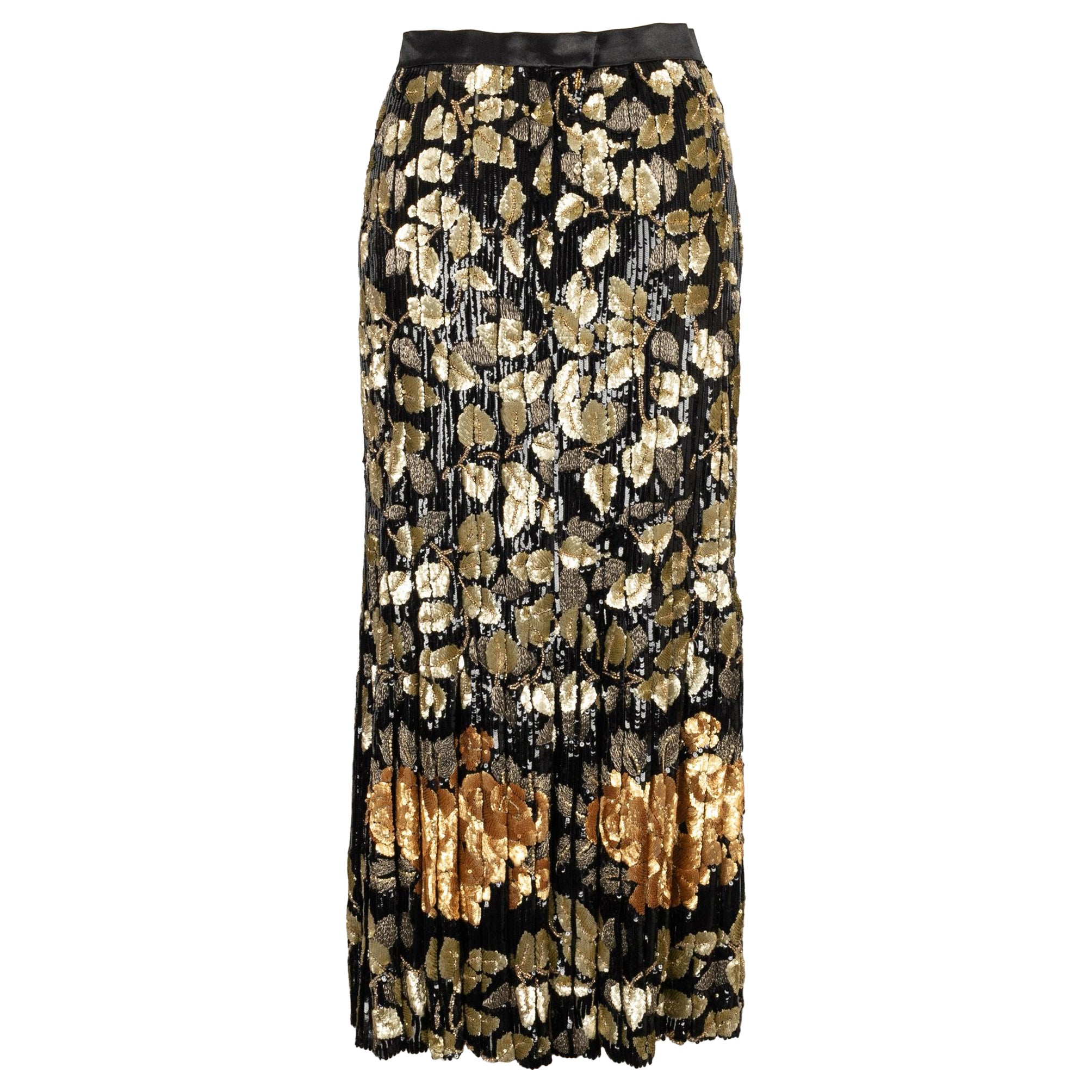 Valentino Skirt Haute Couture with Sequins and Lurex Yarns For Sale
