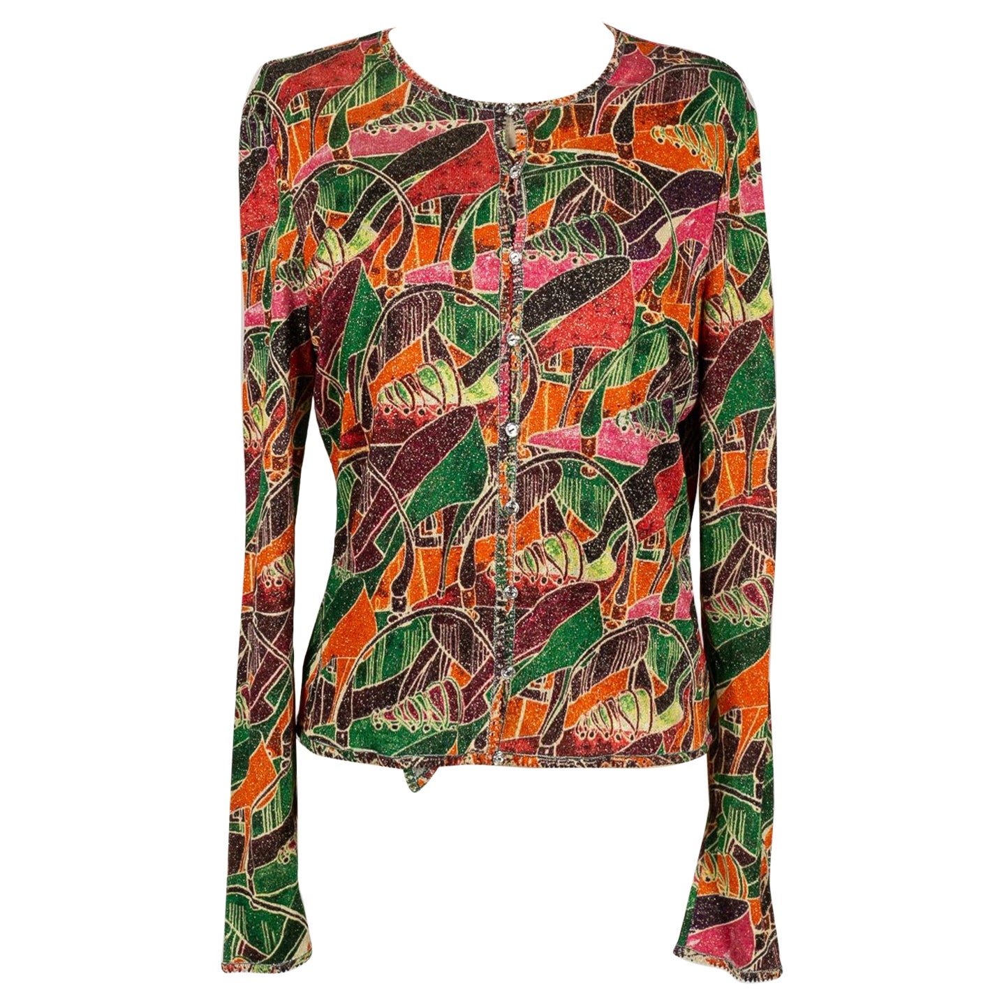 Ensemble jumeau Galliano en maille et lurex multicolore, 2002