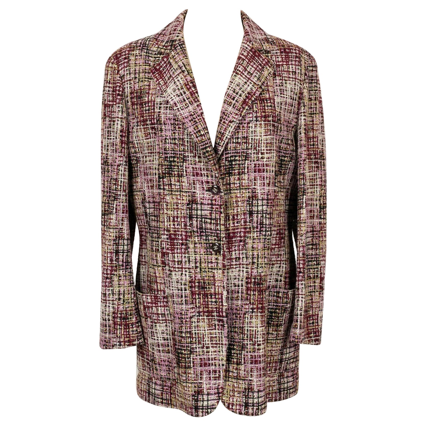 Chanel Tweed Jacket Spring, 1998 For Sale