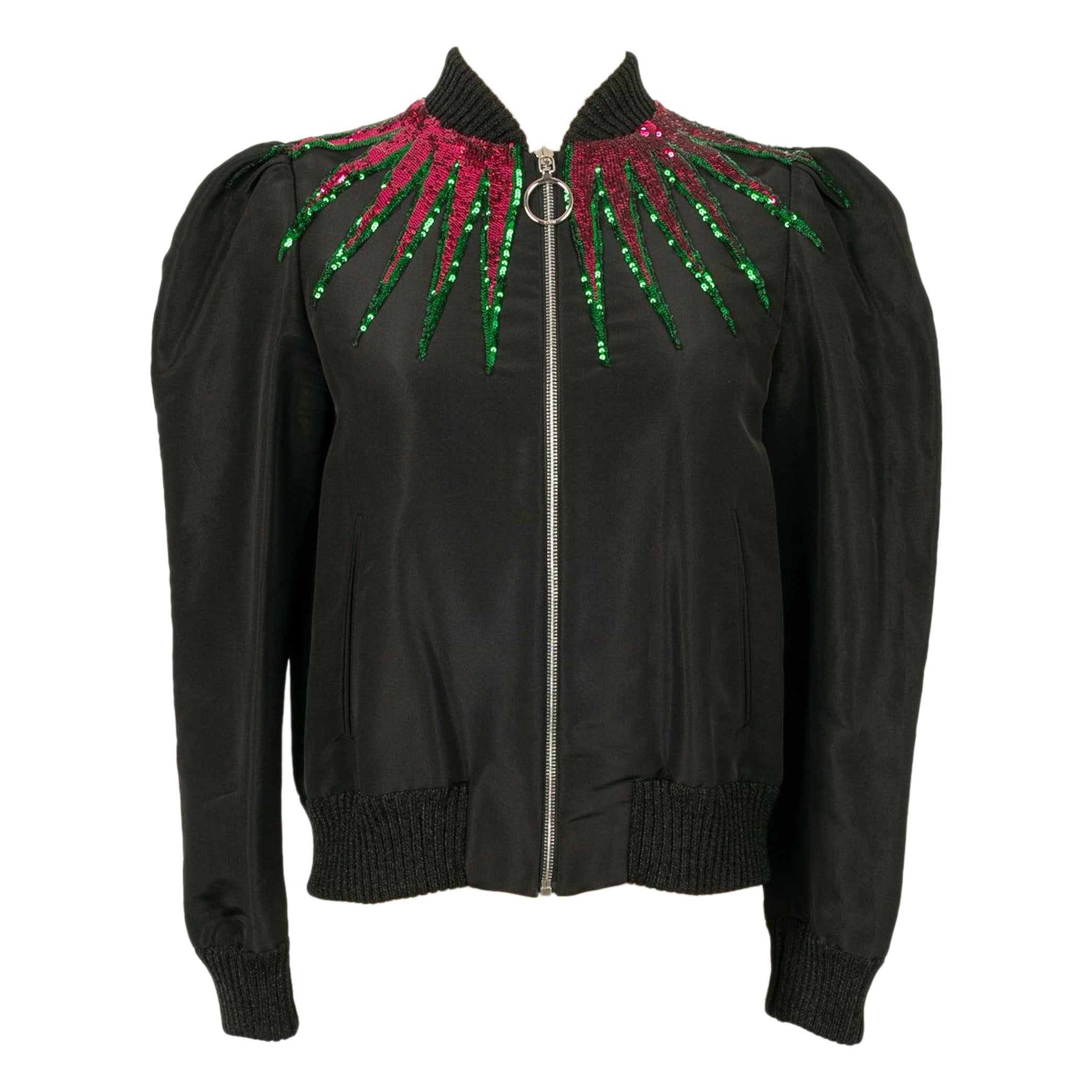 Gucci Embroidered Jacket in Silk And Cotton For Sale