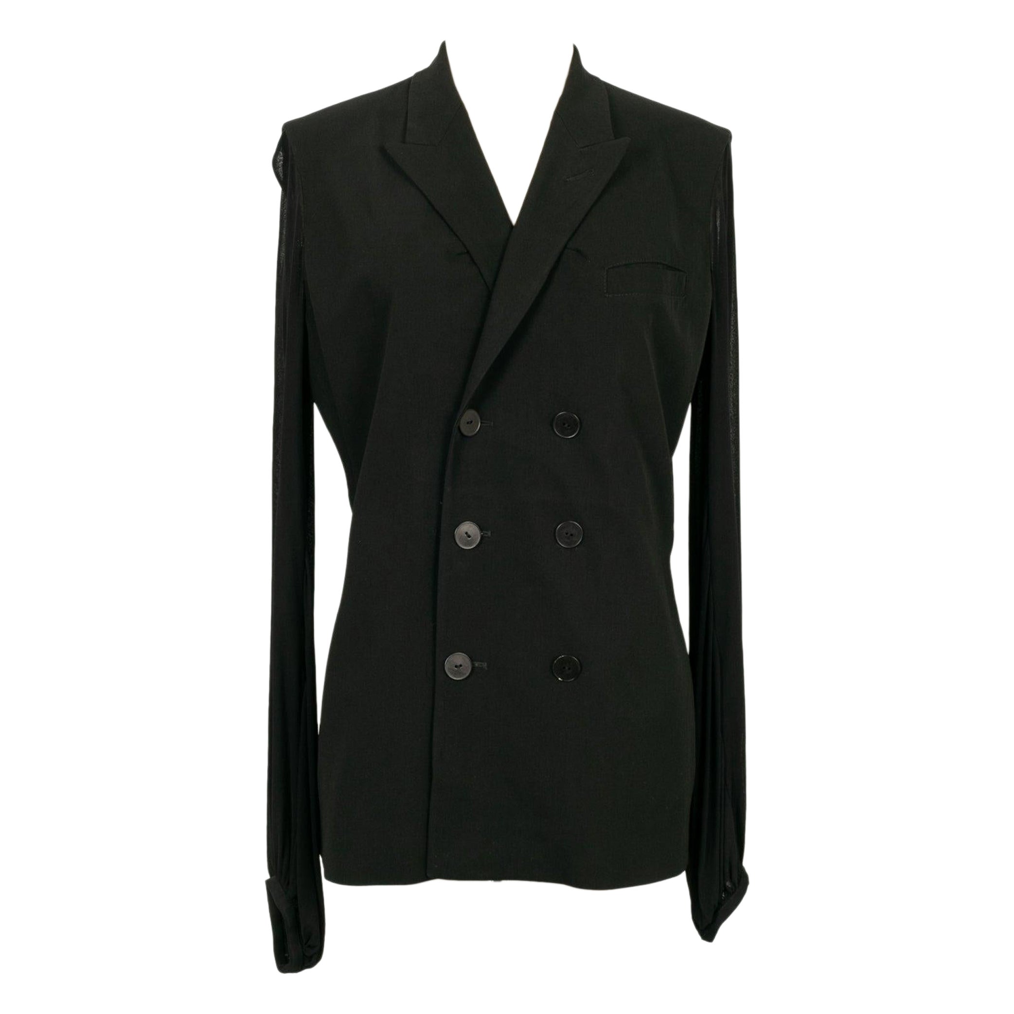 Jean Paul Gaultier Black Jacket in Blended Wool For Sale