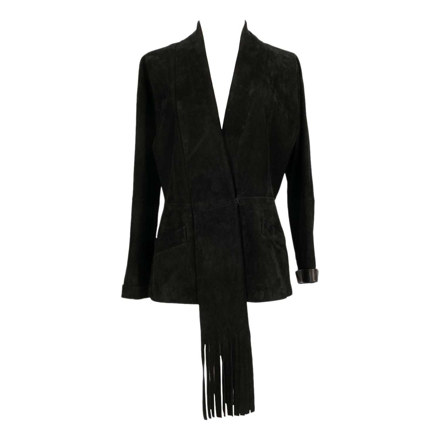 Christian Dior Black Lamb Leather Jacket For Sale