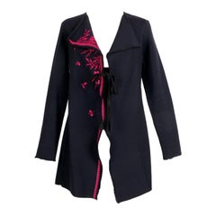 Christian Dior Jacket Embroidered with Pink Floral Pattern