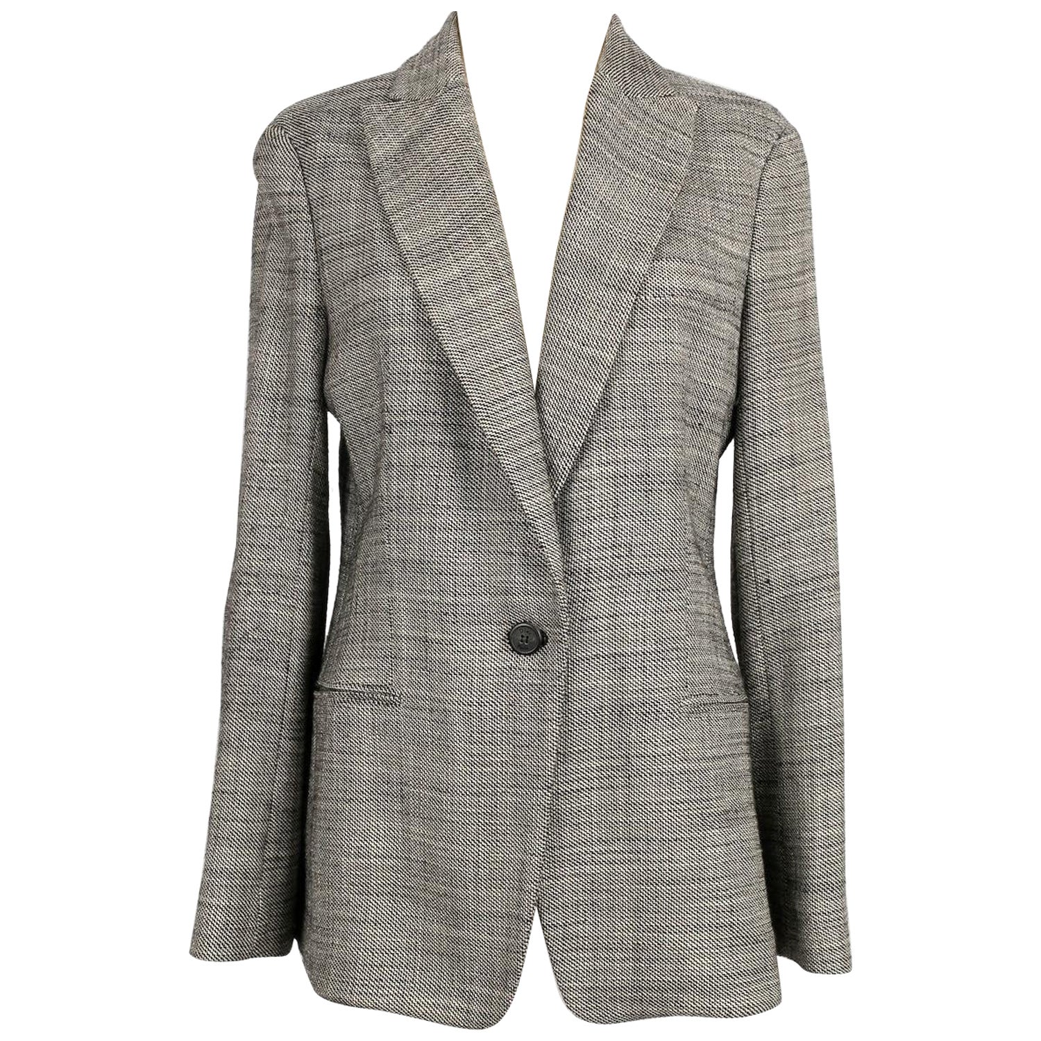 Christian Dior Grey Wool and Silk Jacket For Sale