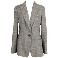 Christian Dior Graue Jacke aus Wolle und Seide
