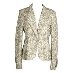 Christian Dior Black and White Lace Jacket