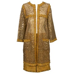 Chanel Set Composed of Long Transparent Ppen Jacket Sewn, 2011 