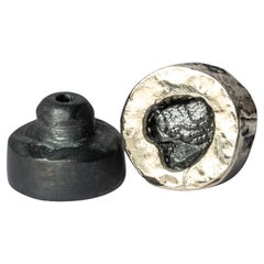 Tiny Stud Earring (Fuse, 0.1 CT, Black Diamond Fragment, KA10KW+KFRDIA)