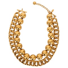 Chanel Necklace in Costume Pearls and Gold-Plated Metal, 1990s