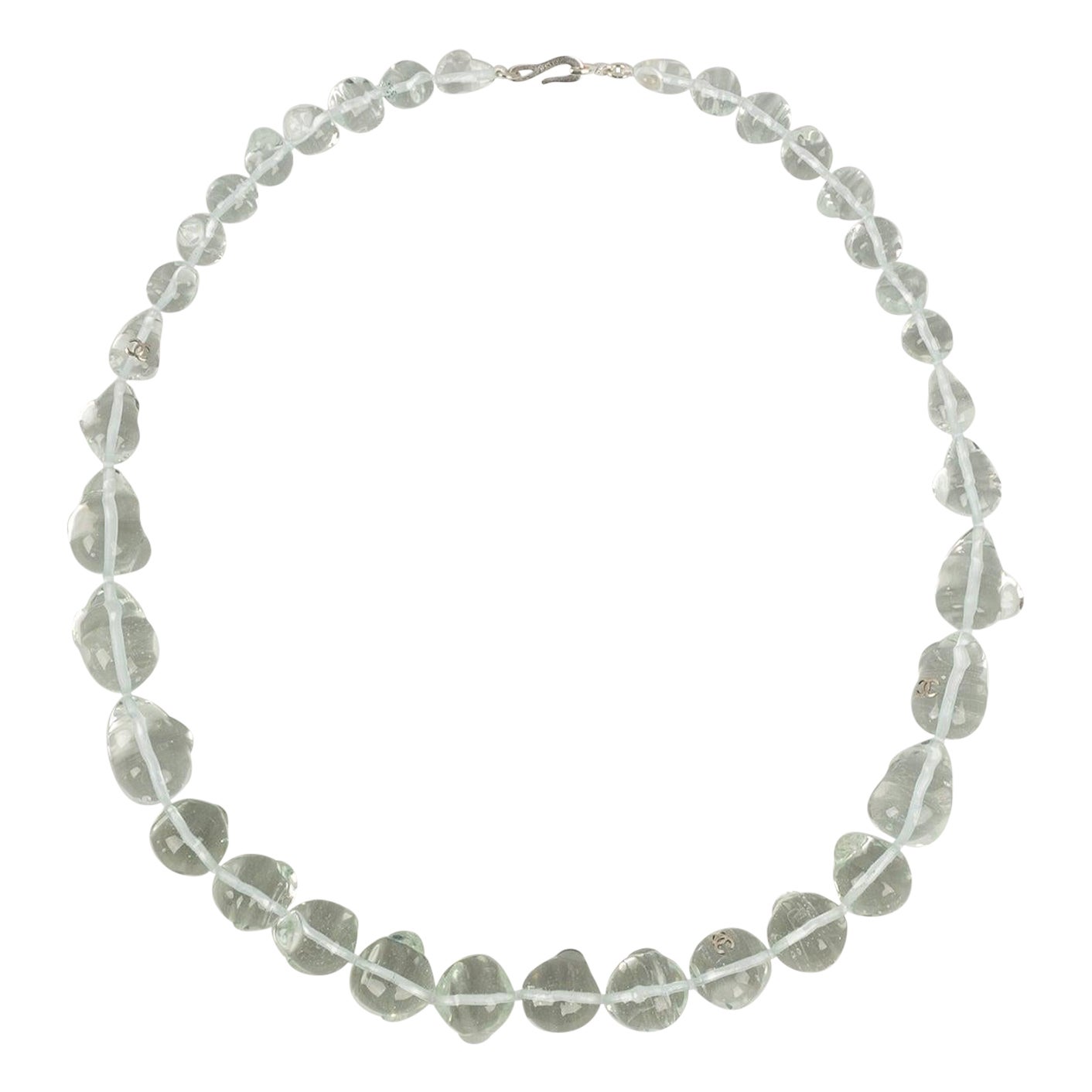 Chanel Halskette aus Barockglasperlen, 1998 im Angebot