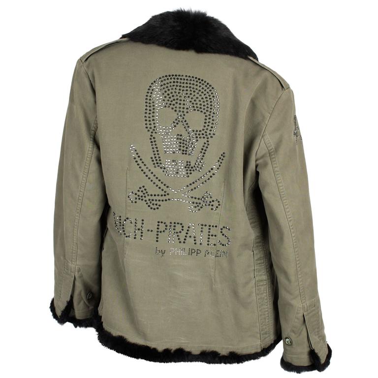 schildpad Odysseus overschrijving Philipp Plein Jacket - army green/black fur at 1stDibs | philipp plein  green jacket, philipp plein army jacket, philipp plein military jacket