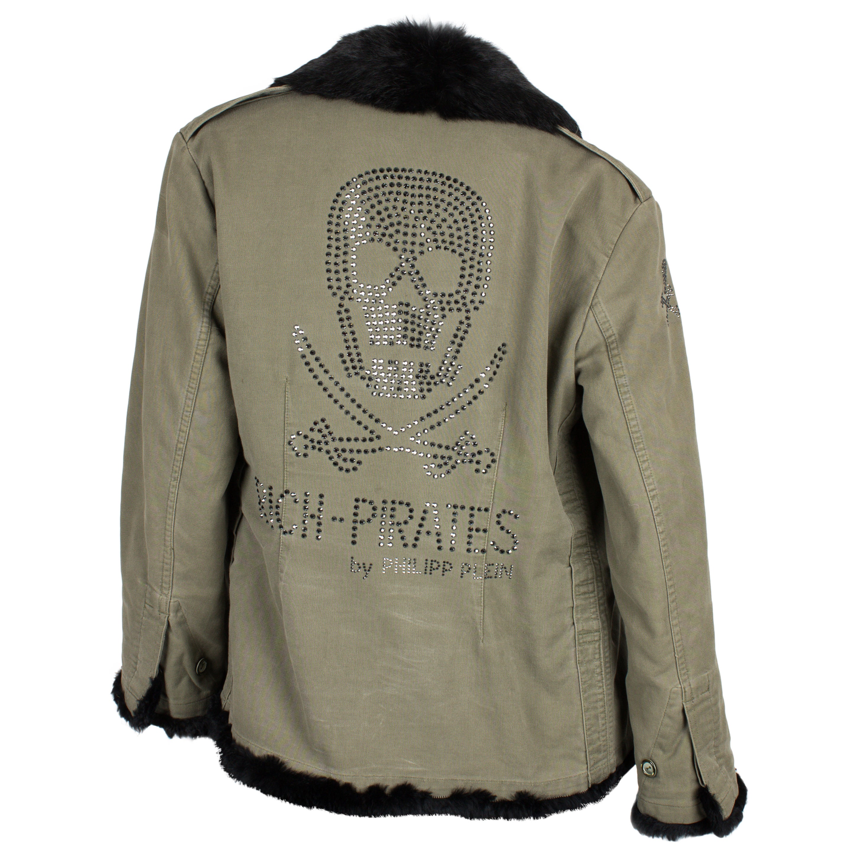 Philipp Plein Jacket - army green/black fur at 1stDibs | philipp plein  green jacket, philipp plein army jacket, philipp plein military jacket