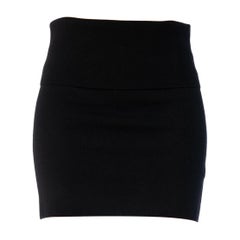 2000S DONNA KARAN Black Cashmere Knitted Skirt