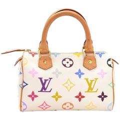 Louis Vuitton Mini HL White Multicolor Monogram Canvas Hand Bag
