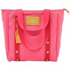 Louis Vuitton Cabas MM Pink Antigua Canvas Hand Bag - 2006 Limited
