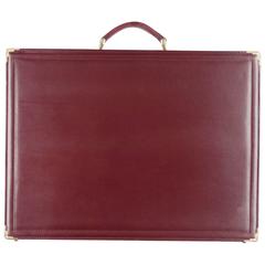 DAVIDE CENCI Brown Leather 1 GUSSET BRIEFCASE Handbag WORK Business BAG ...