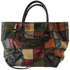 2009 Balenciaga Multicolor Patchwork Leather Small Sunday Tote Bag 5