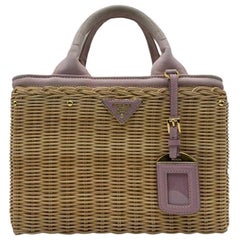 Prada Basket Paglia Borsa Con Tracolla