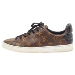 Louis Vuitton Brown Monogram Canvas and Leather Frontrow Sneakers Size 41.5