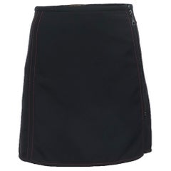 Louis Vuitton mini-jupe noire avec fermeture éclair sur le devant S