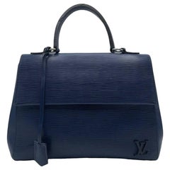Louis Vuitton Cluny MM Epi Blu Borsa Con Tracolla 