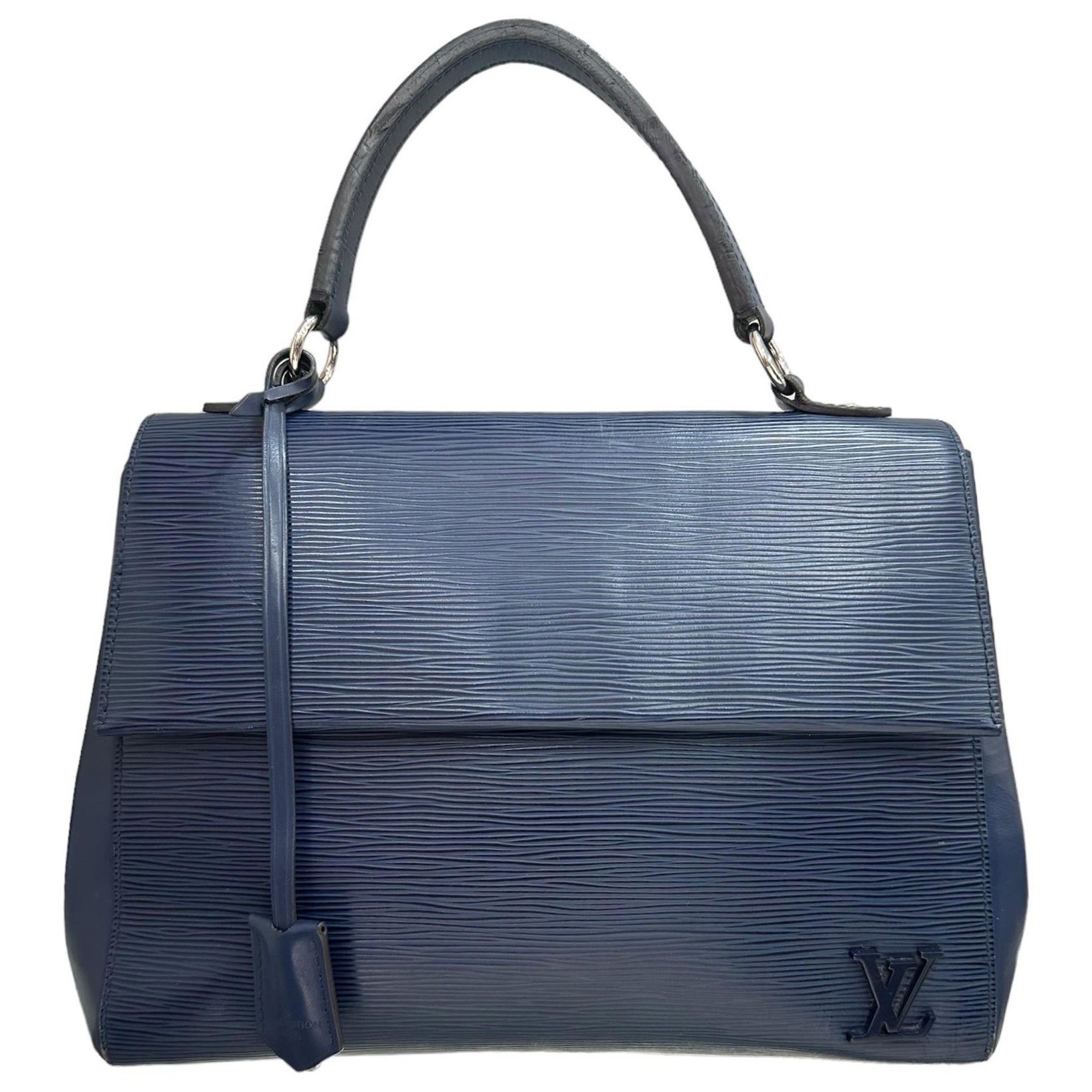 Borsa A Tracolla Louis Vuitton Cluny MM Epi Blu 