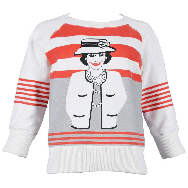 Chanel White Coco Sweatshirt at 1stDibs 