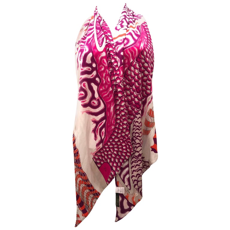 Rare Emilio Pucci Silk Jersey Scarf For Sale at 1stDibs