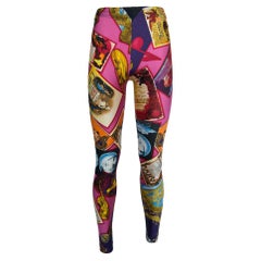 Iconic Versace Couture Printed stretch Leggings Pants, Fall-Winter 1991 