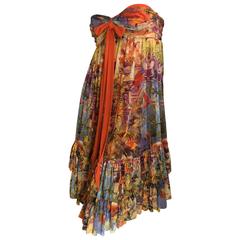 Jean Paul Gaultier Soleil Colorfull Strapless Dress by Fuzzi