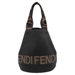 Fendi Black Ottoman Bucket Handbag