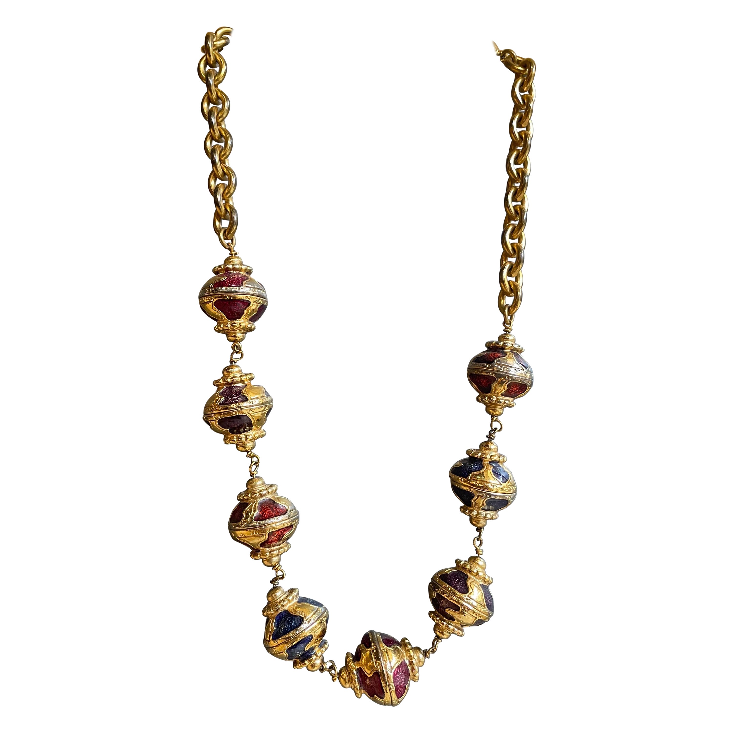 Yves Saint Laurent necklace Russian collection 1976. For Sale