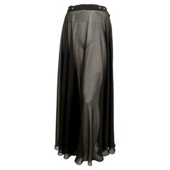 2000's JEAN PAUL GAULTIER black sheer maxi skirt