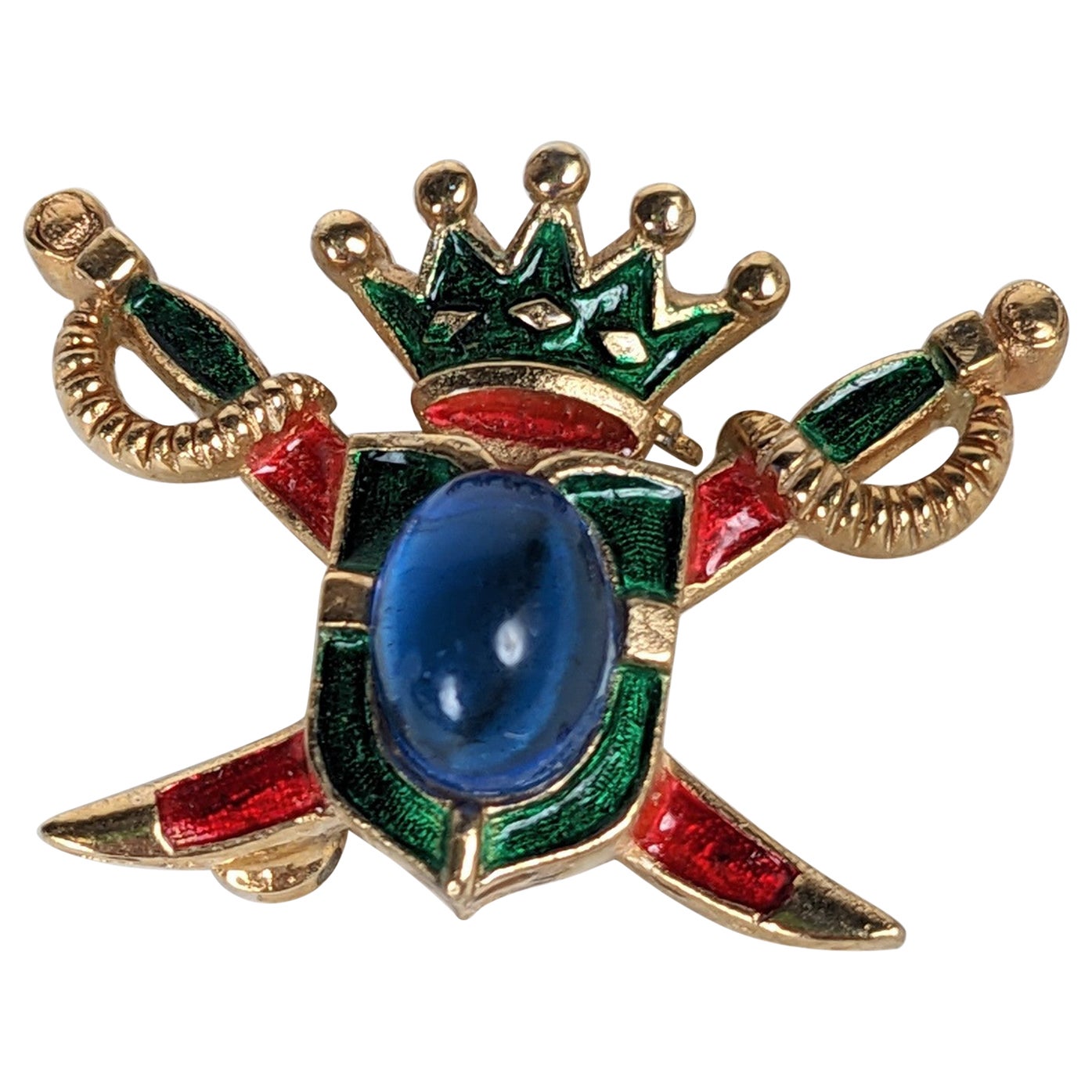 Trifari Enamel Heraldic Mini For Sale