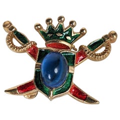 Trifari Enamel Heraldic Mini