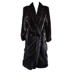 Vintage Ralph Lauren Brown Mink Fur Long Coat