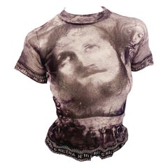 Jean Paul Gaultier Jesus Maria Venus 1998 Tätowierung  Barockes Portrait Shirt Top